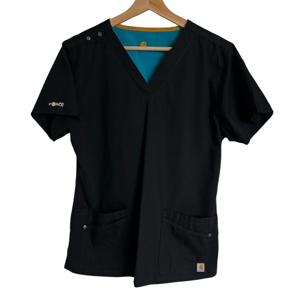 Carhartt Women's Scrub Top Force V-Neck Black sz Medium